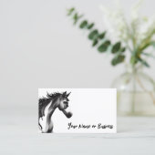 白黒抽象芸術馬 名刺 (スタンド正面)