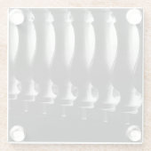 白黒抽象芸術 ガラスコースター (裏面)