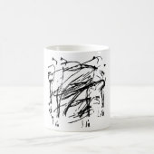 白黒抽象芸術 コーヒーマグカップ (中央)