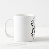 白黒抽象芸術 コーヒーマグカップ (左)