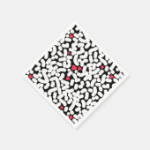 白黒抽象芸術 スタンダードカクテルナプキン (角)