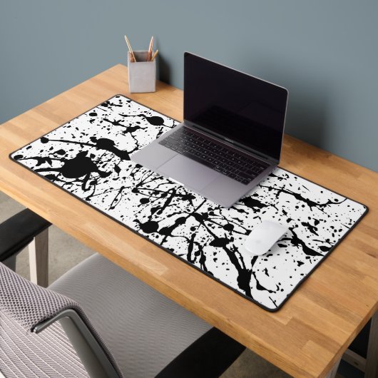 白黒抽象芸術 デスクマット (オフィス2)