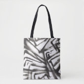 白黒抽象芸術 トートバッグ (正面)