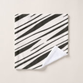 白黒抽象芸術 バスタオルセット (ウォッシュタオル)