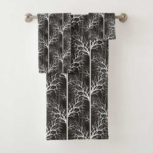 白黒抽象芸術 バスタオルセット (インサイチュ)