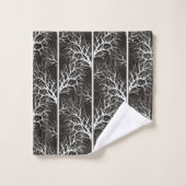 白黒抽象芸術 バスタオルセット (ウォッシュタオル)