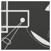 白黒抽象芸術 ファブリック (クローズアップ)