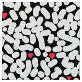 白黒抽象芸術 ファブリック (クローズアップ)