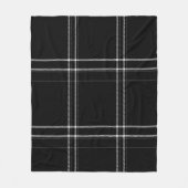 白黒抽象芸術 フリースブランケット (正面)