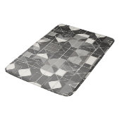 白黒抽象芸術：ミニマルスタイル バスマット (アングル)