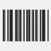 白黒抽象芸術 ラッピングペーパーシート (正面3)