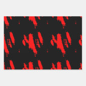 白黒抽象芸術 ラッピングペーパーシート (正面3)