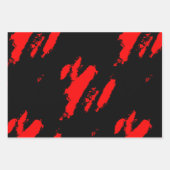 白黒抽象芸術 ラッピングペーパーシート (正面)