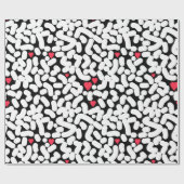 白黒抽象芸術 ラッピングペーパー (フラット)