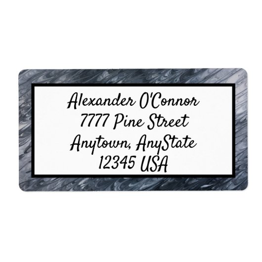 白黒抽象芸術 ラベル (正面)