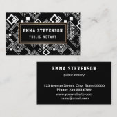 白黒抽象芸術、抽象芸術 名刺 (正面/裏面)