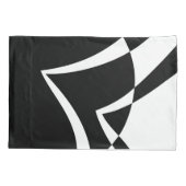 白黒抽象芸術 枕カバー (裏面)