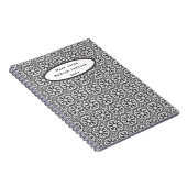 白黒抽象芸術FlowerNotebook ノートブック (右側)