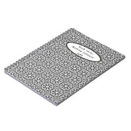 白黒抽象芸術FlowerNotebook ノートブック