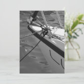 白黒招待状のボート 招待状 (スタンド正面)