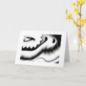 白黒挨拶状 カード (黄色い花)