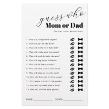 白黒推測赤ちゃんシャワーゲーム