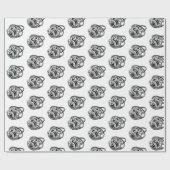 白黒撮影カメラロゴグラフィック ラッピングペーパー (フラット)