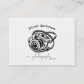 白黒撮影カメラロゴグラフィック 名刺 (正面)