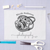 白黒撮影カメラロゴグラフィック 薄葉紙 (クラフト)