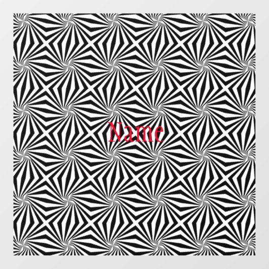 白黒放射パターンThunder_Cove ウィンドウサイン (シート)