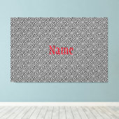 白黒放射パターンThunder_Cove キャンバスプリント (インサイチュ (ウッドフロア))