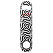 白黒放射パターンThunder_Cove スピード栓抜き (正面)