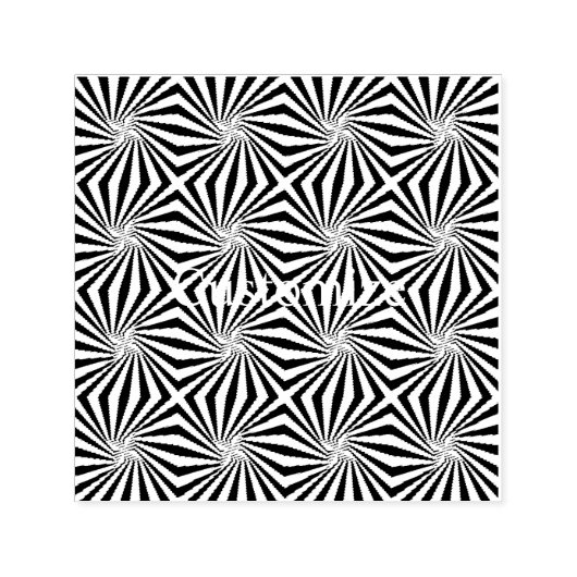 白黒放射パターンThunder_Cove セルフインキングスタンプ (デザイン)