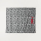 白黒放射パターンThunder_Cove タペストリー (正面(横))