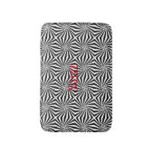 白黒放射パターンThunder_Cove バスマット (正面縦)