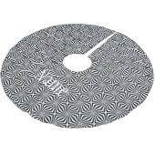 白黒放射パターンThunder_Cove ブラッシュドポリエステルツリースカート (アングル)