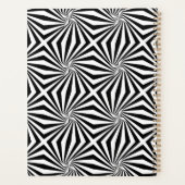 白黒放射パターンThunder_Cove プランナー手帳 (裏面)