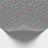 白黒放射パターンThunder_Cove ラッピングペーパー (角)