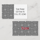 白黒放射パターンThunder_Cove 名刺 (正面/裏面)