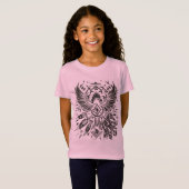 白黒数々のデザイン Tシャツ (正面フル)