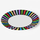 白黒数々のパーティーのカラー光線 ペーパープレート (アングル)