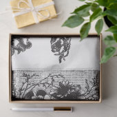 白黒数々のモティフデクページ紙 薄葉紙 (ギフト)