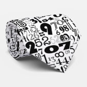 白黒数字のネクタイ ネクタイ (ロール)