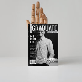 白黒数学の雑誌の写真卒業 招待状