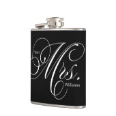 白黒文字エレガント未来ミセス フラスク (左)