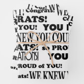 白黒文字グラードおめでとう ラッピングペーパーシート (インサイチュ)