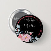 白黒文字マザーオブグルームピンバックボタン 缶バッジ (正面&裏面)
