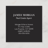 白黒文字モノグラム スクエア名刺 (裏面)