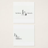 白黒文字清掃シンプルサービス (正面&裏面)