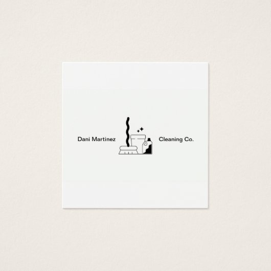 白黒文字清掃シンプルサービス (正面)